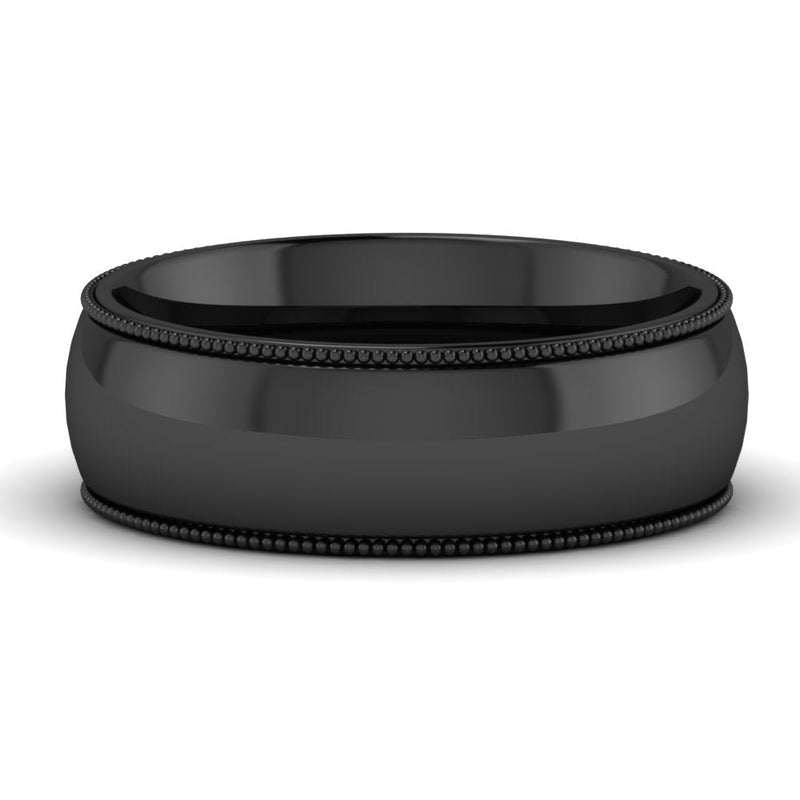 4 mm Comfort Fit Wedding Band Milgrain Edge