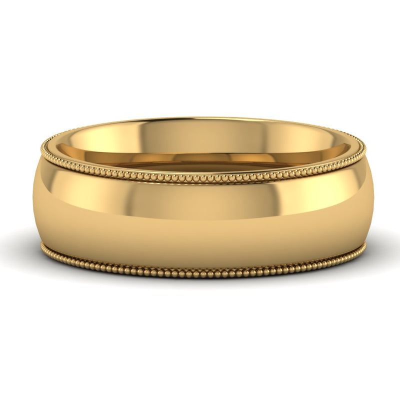Comfort Fit Wedding Band Milgrain Edge