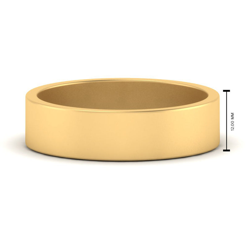 5 mm Flat Gold Wedding Band
