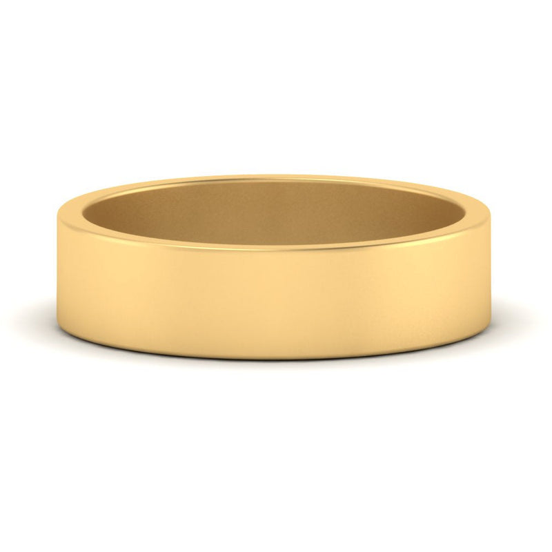 5 mm Flat Gold Wedding Band