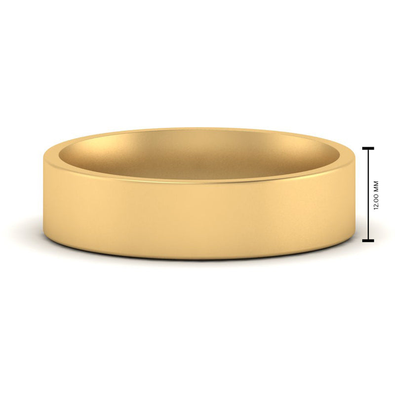 Light Weight Flat 4 mm Mens Wedding Band