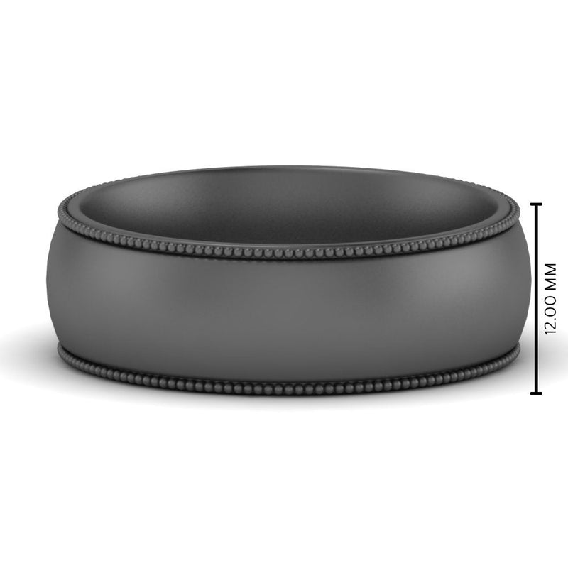 4 mm Milgrain Comfort Fit Mens Wedding Band
