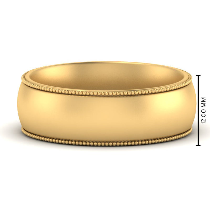 4 mm Milgrain Comfort Fit Mens Wedding Band