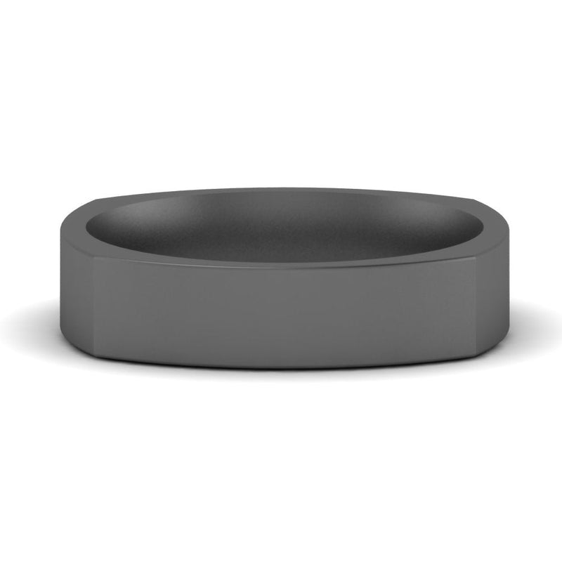 4 mm Square Comfort Fit Mens Wedding Band