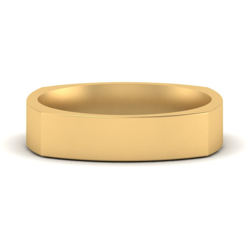 Square Comfort Fit Mens Wedding Band