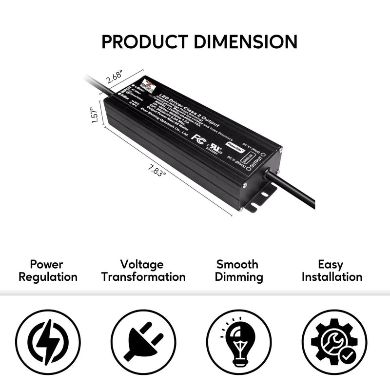 120V -24V DC 96W | LED Dimmable Driver with Triac