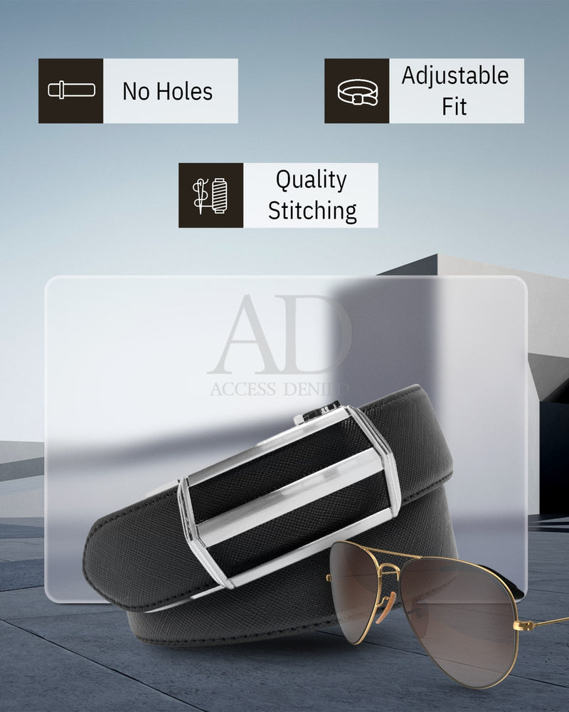 Leather Ratchet Belt – No Holes, Custom Fit