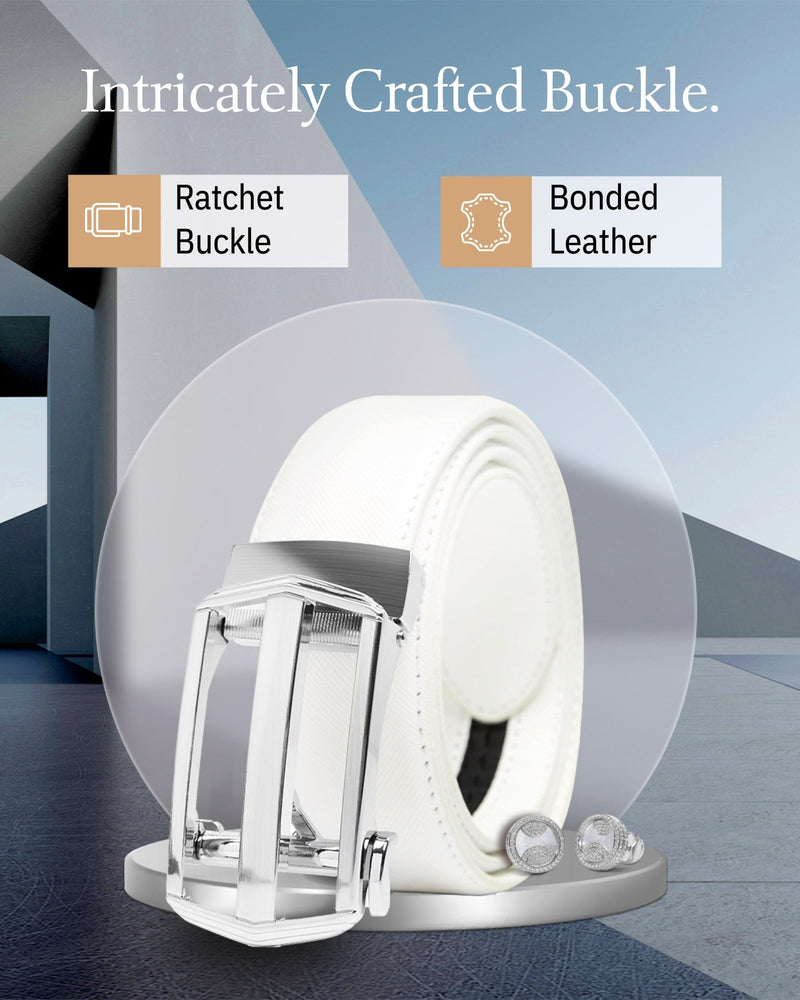 Leather Ratchet Belt – No Holes, Custom Fit