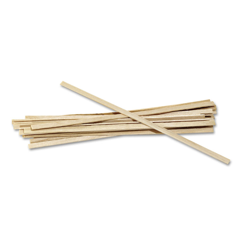 AmerCareRoyal Wood Coffee Stirrers, 5.5", 10,000/Carton