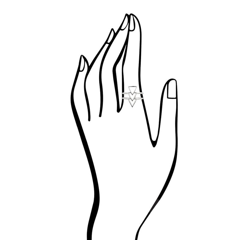 Go Triangle Sterling Silver Ring