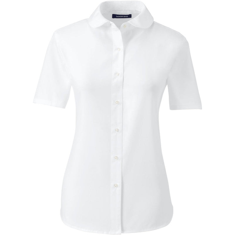 Lands End School Uniform Peter Pan Collar Broadcloth Shirt, Size 16