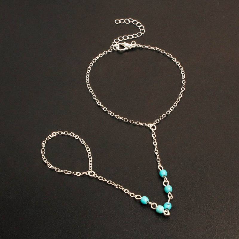 Simple Turquoise Handmade Beaded Bracelet