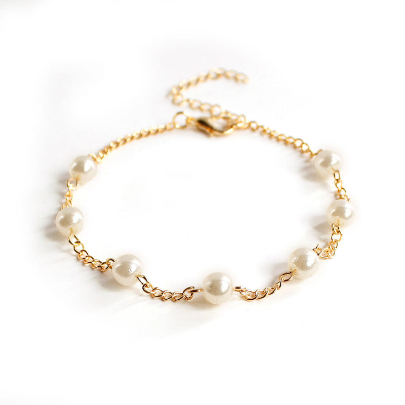 Pearl Beaded Chain Bracelet