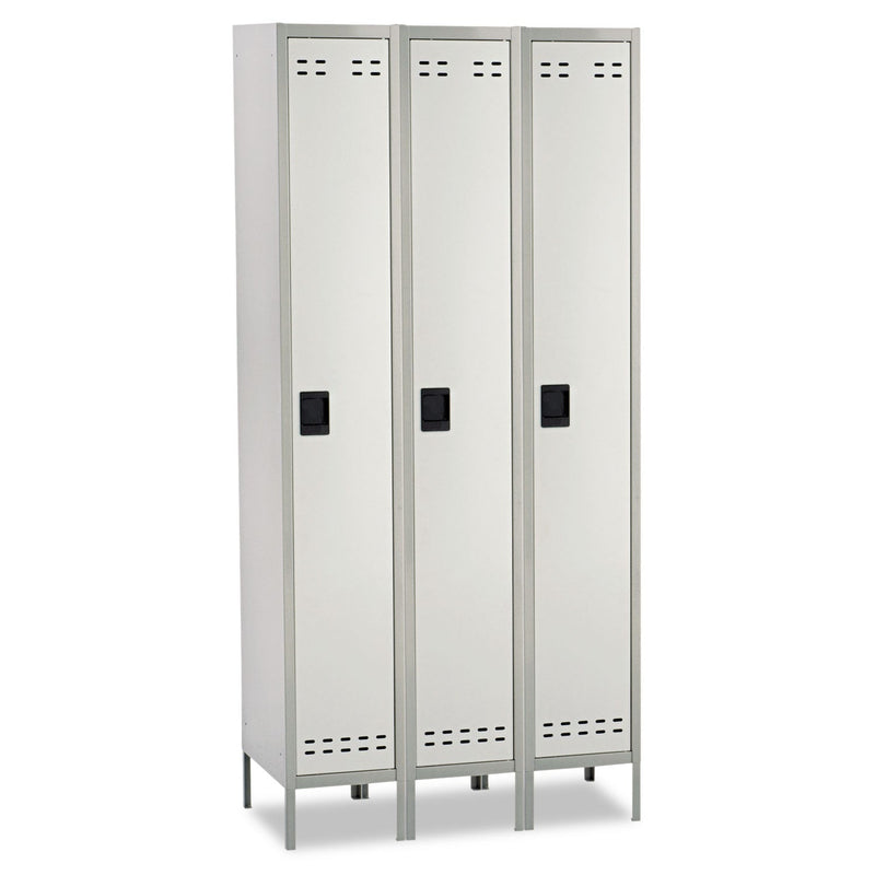 Safco Single-Tier, Three-Column Locker, 36w x 18d x 78h, Two-Tone Gray
