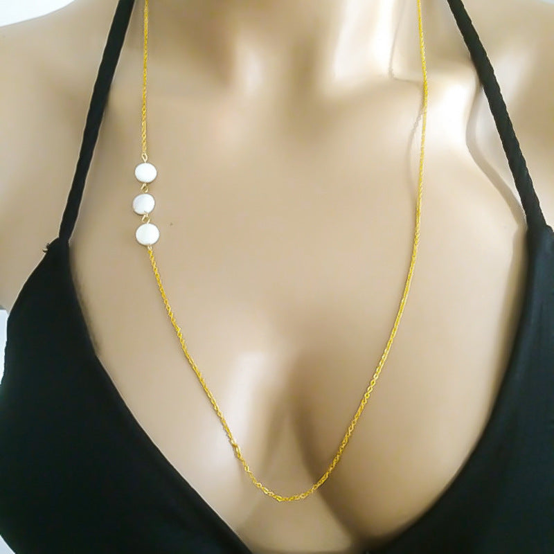 Single Layer Shell Bead Waist Chain