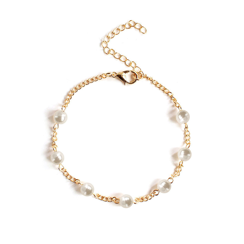 Pearl Beaded Chain Bracelet