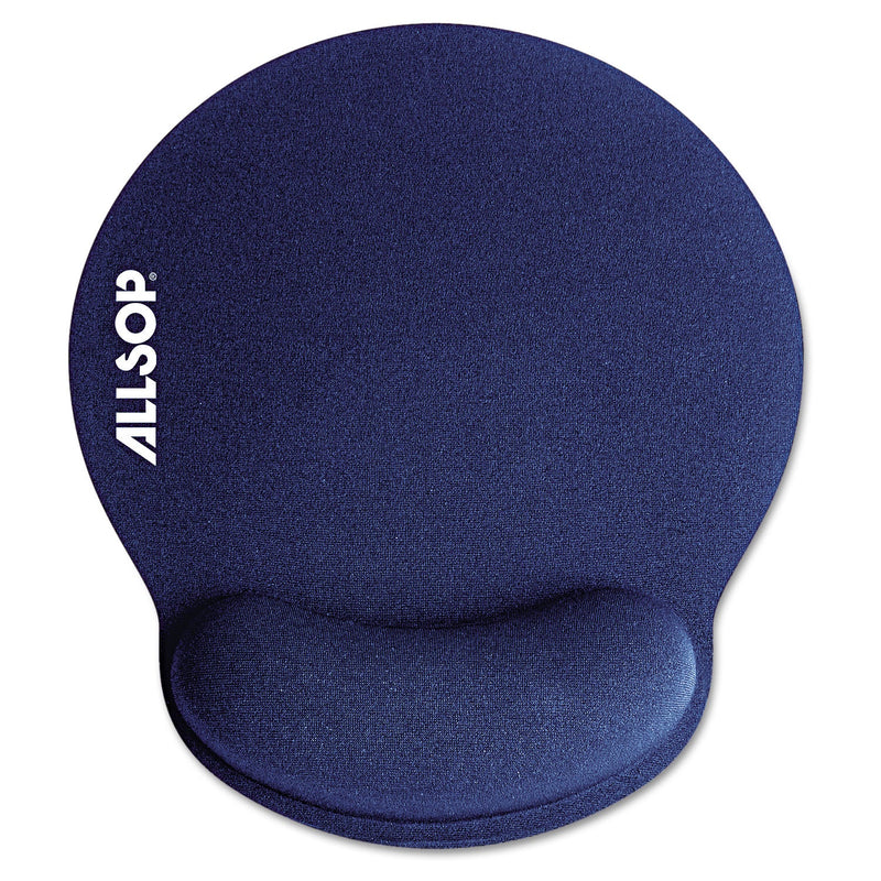 Allsop MousePad Pro Memory Foam Mouse Pad with Wrist Rest, 9 x 10, Blue