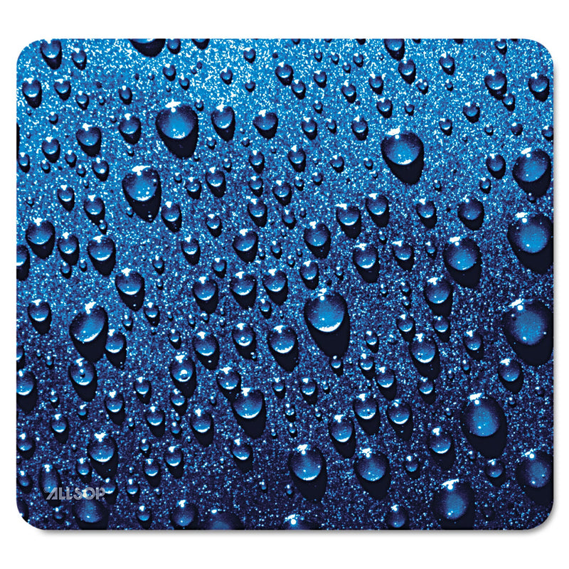 Allsop Naturesmart Mouse Pad, 8.5 x 8, Raindrops Design
