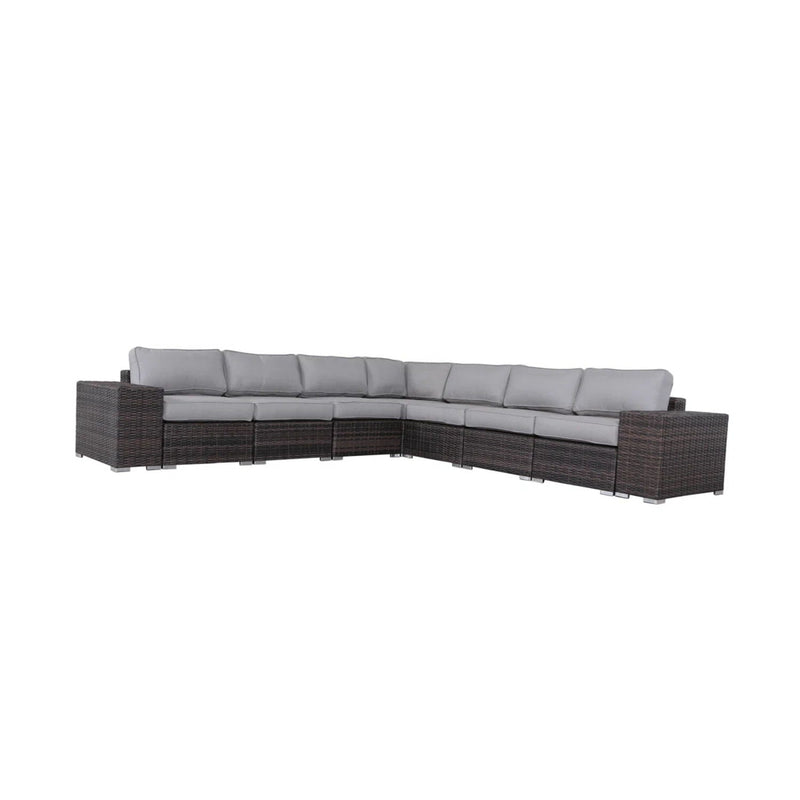 Modern Rattan Wicker Seating Group With Cushions
