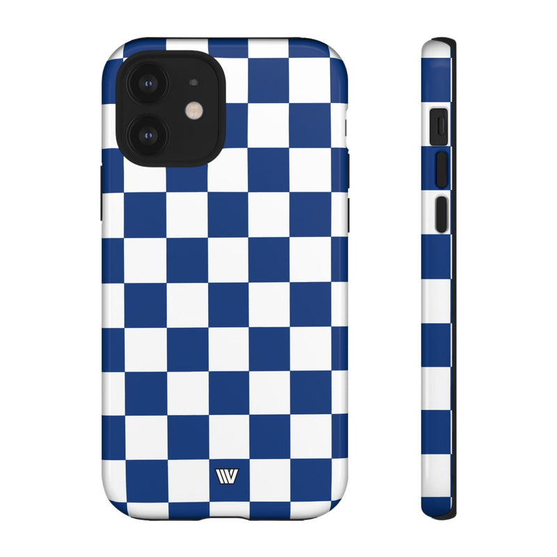 BLUE WHITE CHECKERBOARD | Tough Phone Case