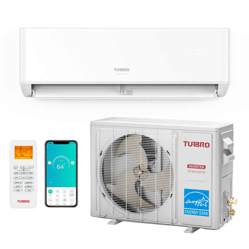 Greenland 12,000 BTU WiFi Ductless Mini Split AC with Heat Pump (R454B)