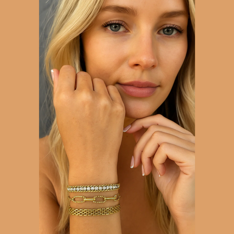 Elena Adjustable Stackable Link Bracelet