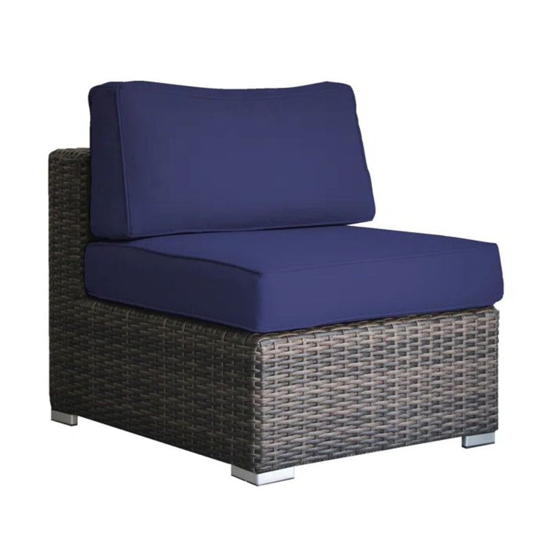 Seating Set With Cushions Handcrafted Wicker Design