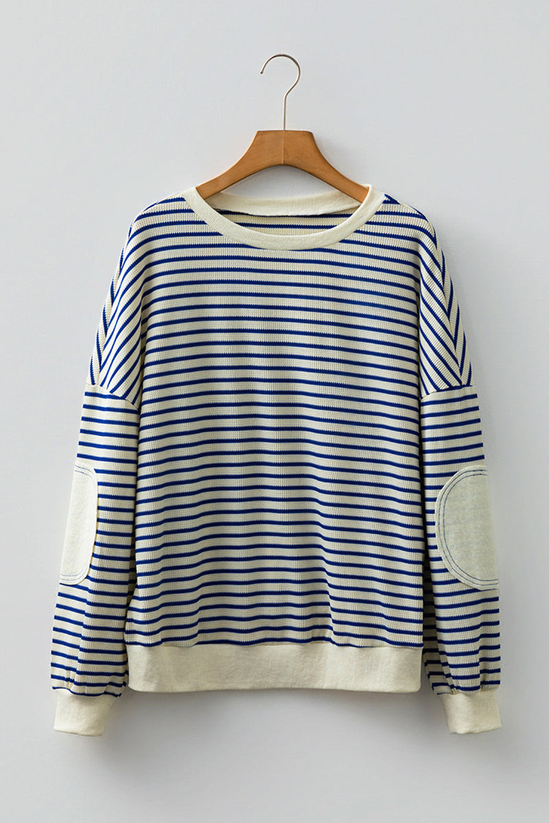 Emily Patched Drop Shoulder Sweatshirt