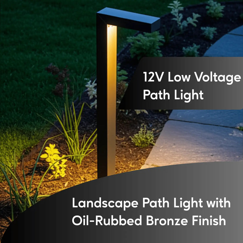 12V Brass Waterproof Walkway Lights - LED & Halogen | G4 Bulb Not Included