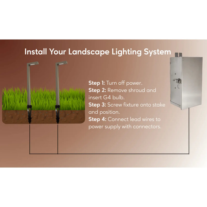 12V Brass Waterproof Walkway Lights - LED & Halogen | G4 Bulb Not Included