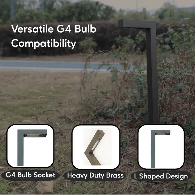 12V Brass Waterproof Walkway Lights - LED & Halogen | G4 Bulb Not Included