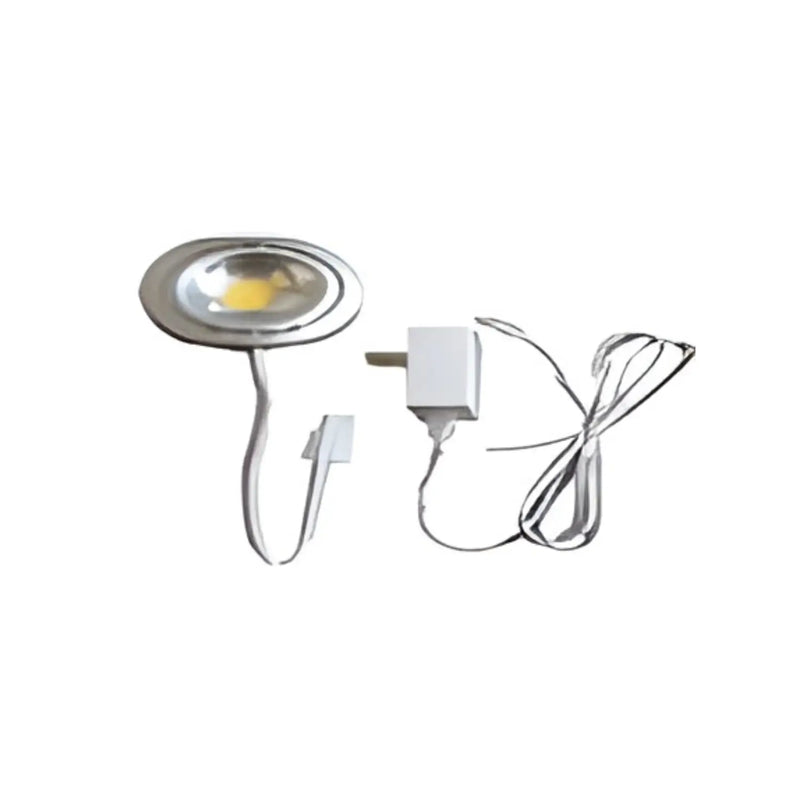 12V LED Puck Light with 3000K Warm White, Plug Driver, Quick Connector, and 8" Cord
