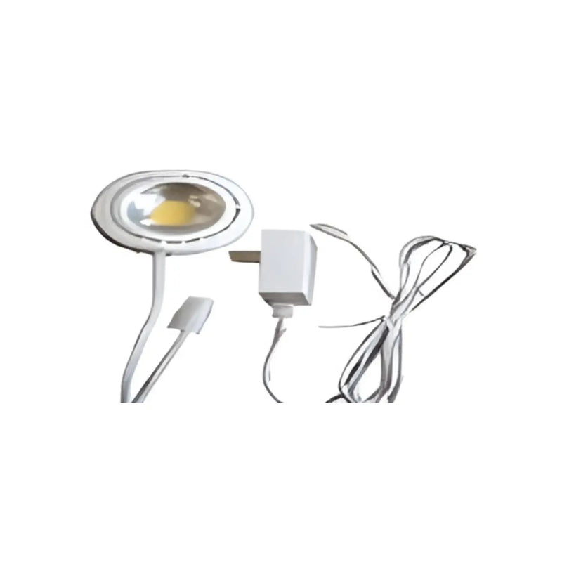 12V LED Puck Light with 3000K Warm White, Plug Driver, Quick Connector, and 8" Cord