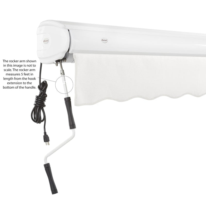 [12x10FT] Awntech Key West Premium Electric Outdoor Motorized Retractable Awning [FCL12/FCR12-SBY] (SAK78214)