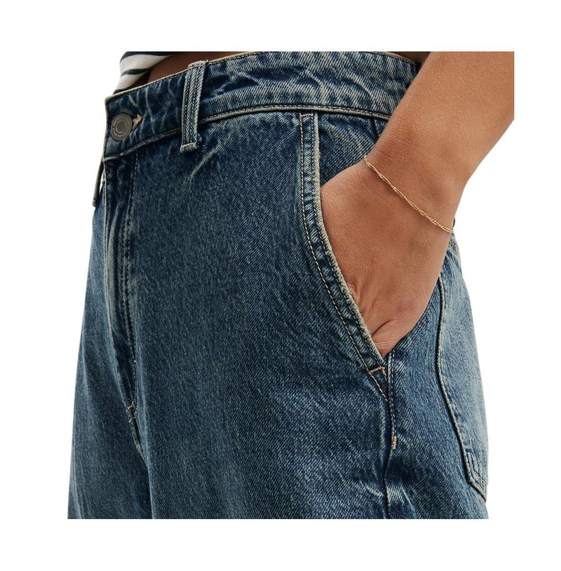 Cotton on Barrel Leg Jean in Blue Dusk, Size 34