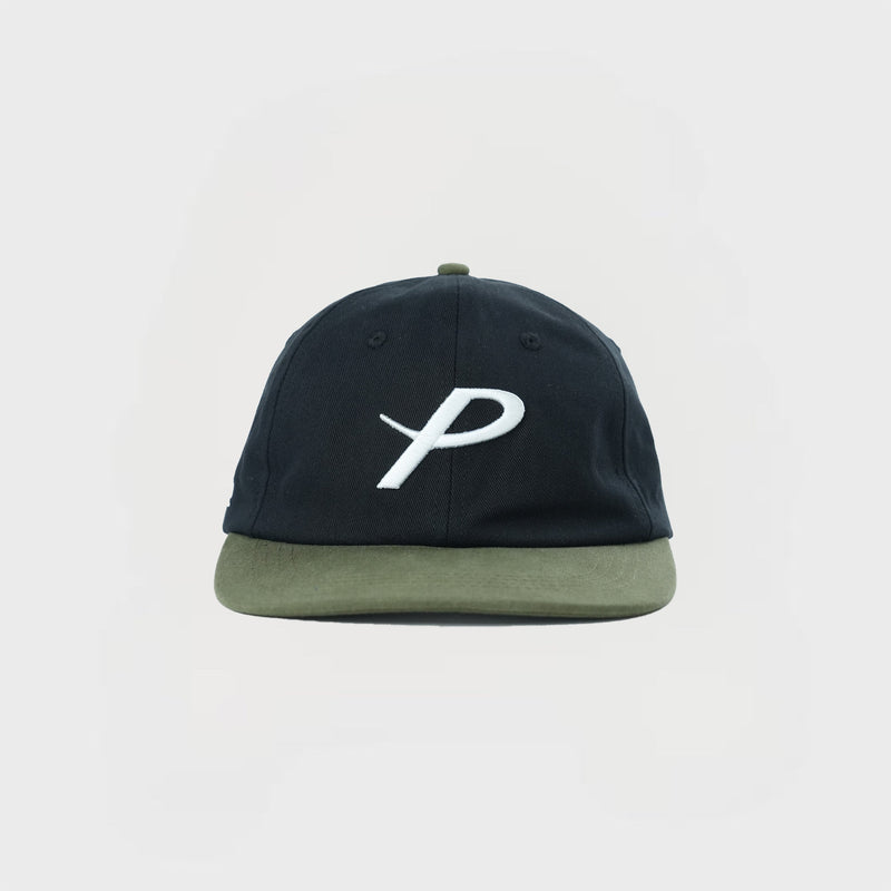 “P” CANVAS CAP | BLACK/GREEN