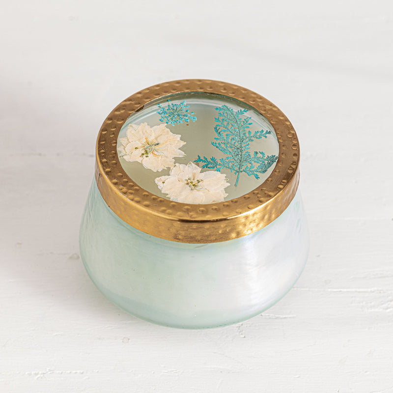 Pacific Coast Medium Watercolor Pressed Floral Candle