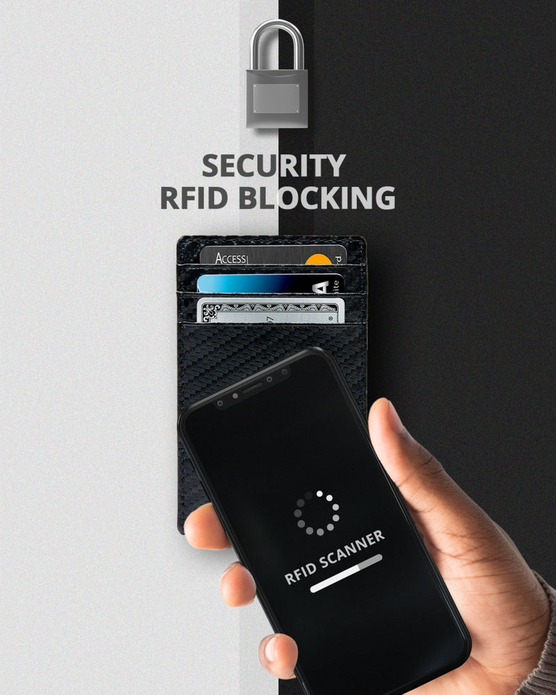 Genuine Leather Slim Card Holder – RFID Blocking, Minimalist