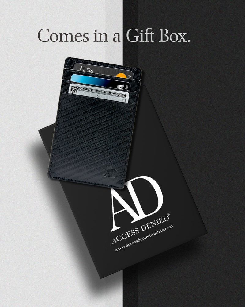 Genuine Leather Slim Card Holder – RFID Blocking, Minimalist