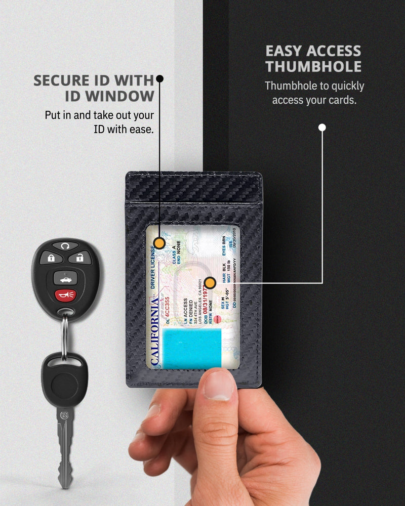 Genuine Leather Slim Card Holder – RFID Blocking, Minimalist