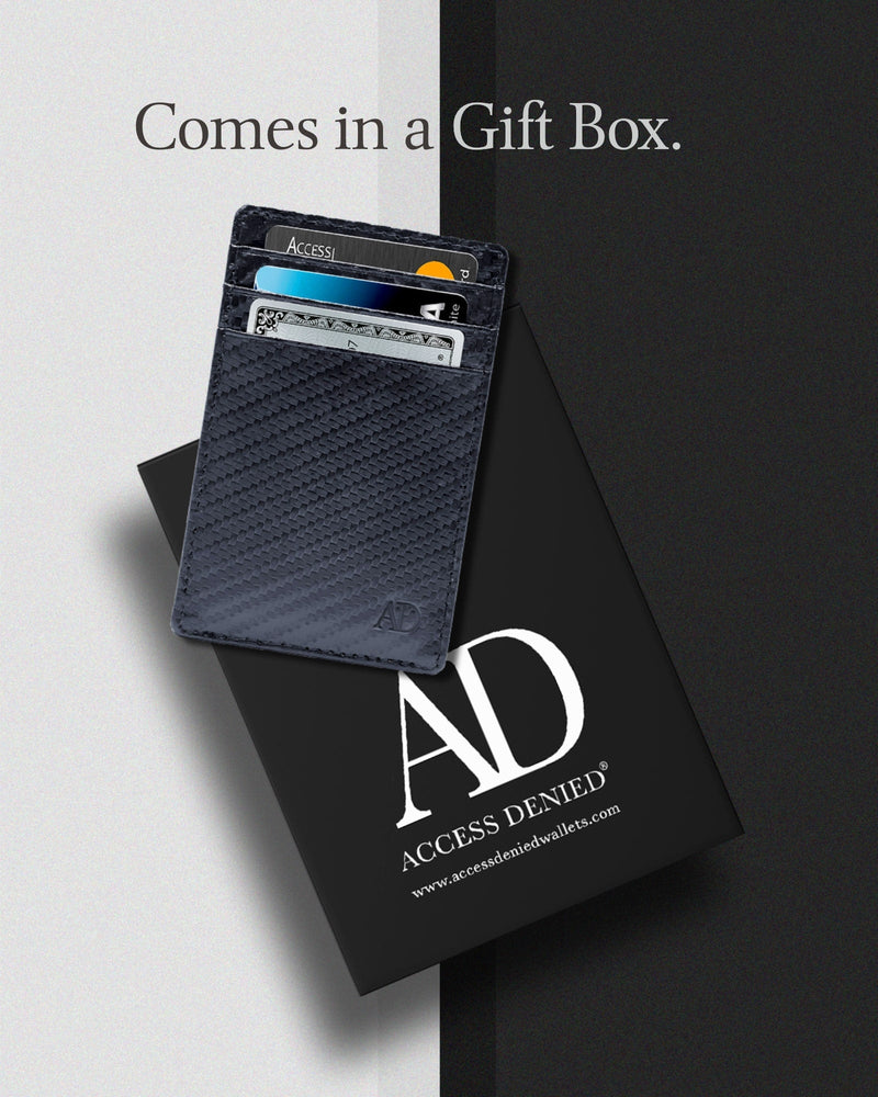 Genuine Leather Slim Card Holder – RFID Blocking, Minimalist