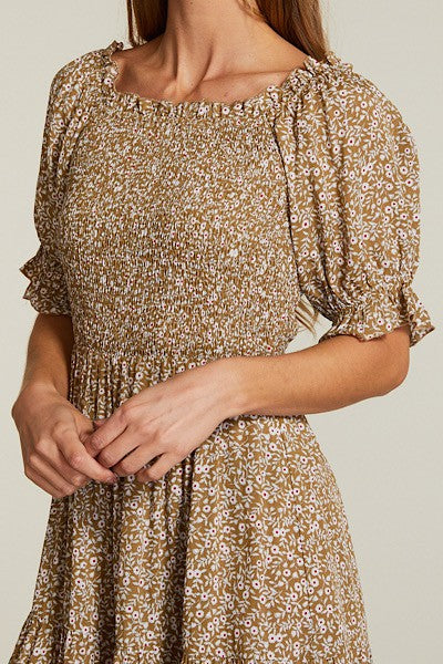 Floral smocked dress