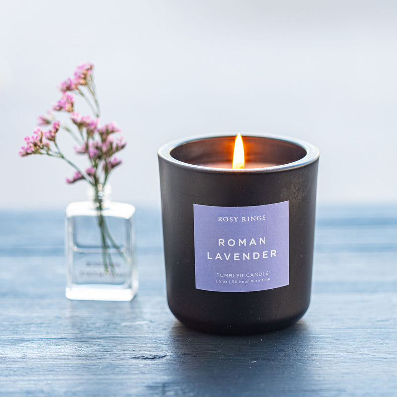 Roman Lavender Boxed Glass Tumbler Candle