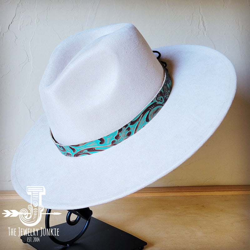 Cowboy Turquoise Embossed Leather Hat Band Only 950L