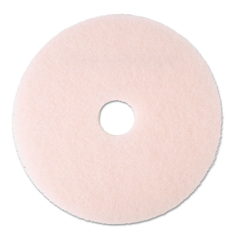 3M Ultra High-Speed Eraser Floor Burnishing Pad 3600, 20" Diameter, Pink, 5/Carton
