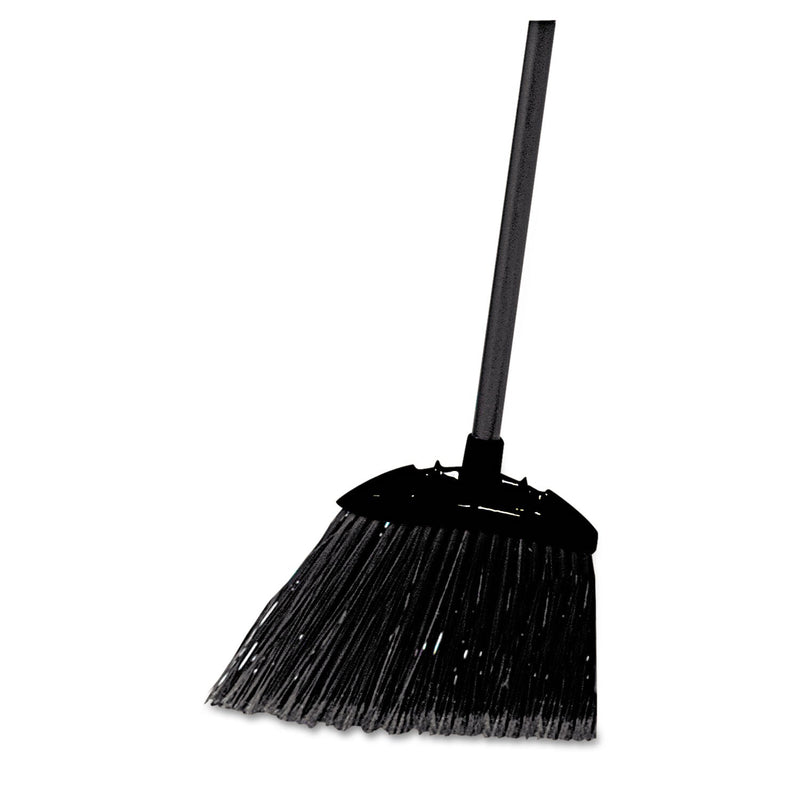 Rubbermaid Angled Lobby Broom, Poly Bristles, 35" Handle, Black