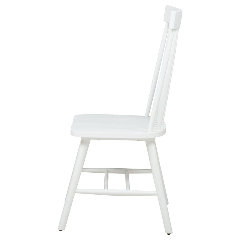 Andrews Windsor Spindle Back Dining Side Chair White (Set of 2)