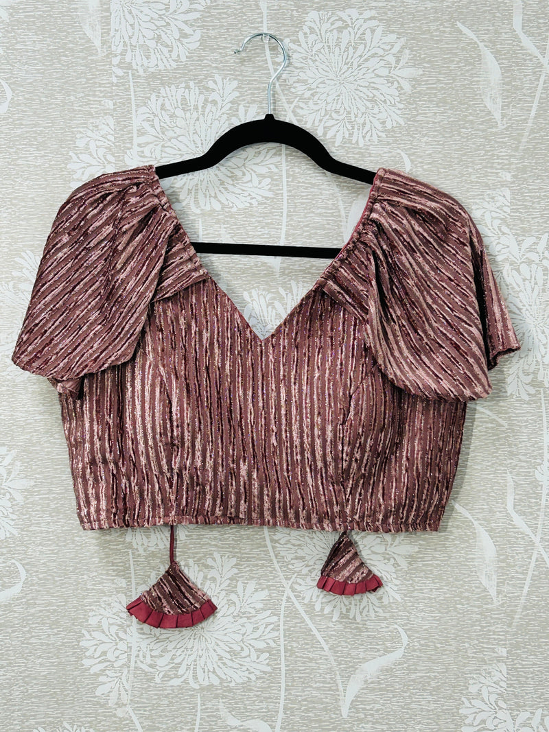Fancy cap sleeve blouse