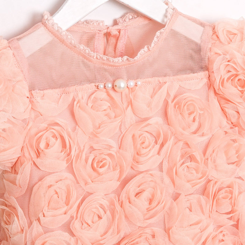 Pearl Rose Salmon Romper