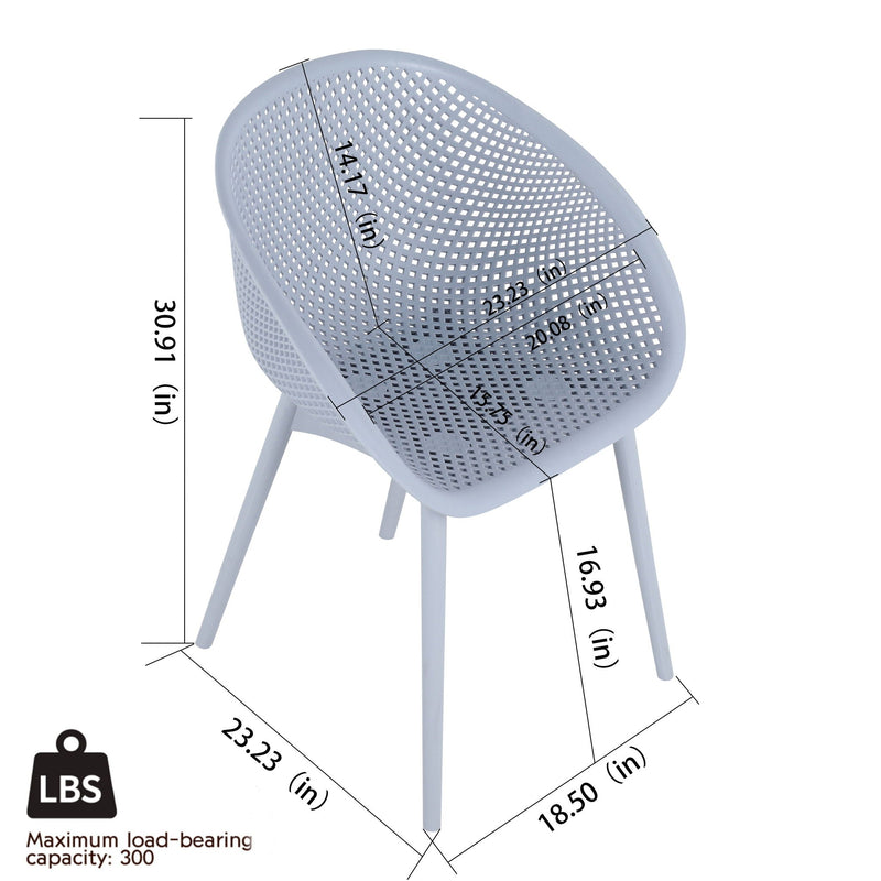 Modern Lounge Chair Set With Round Table